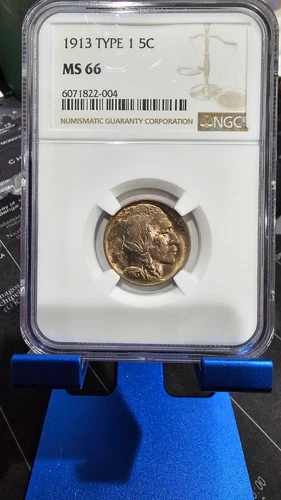 1913 Buffalo Nickel Type 1 NGC MS66 High Grade First Year Monster Tom