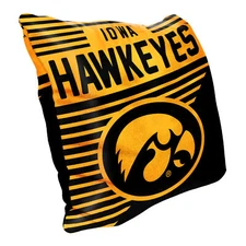 Northwest NCAA Iowa Hawkeyes Velvet Stripes Throw Pillow,16"x16"
