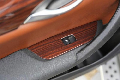 Red Wood Grain Gear Shift & Cup Holder Trim Kit – For BMW X1 E84 2010-2015 (Self-Adhesive)
