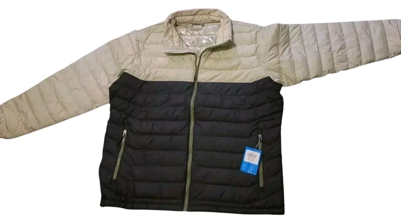Columbia Men's Powder Lite Jacket XXL Grey Omni-Heat Thermal Reflective Winter