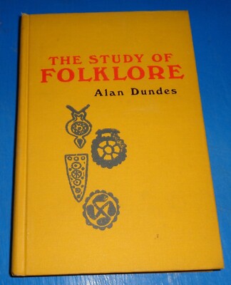 THE STUDY OF FOLKLORE by Alan Dundes - Prentice Hall Hardcover