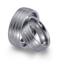 Titanfactory Titan Trauringe 51427 mit Brill. 0.02 ct. Diamant