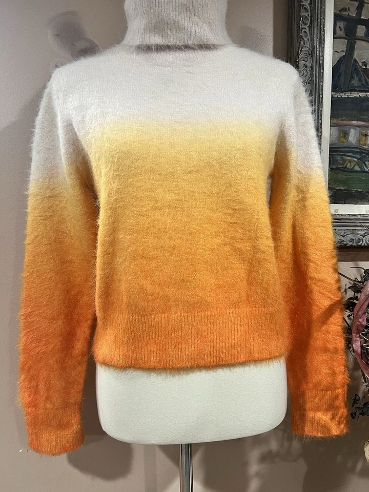 Suéter Carven Sunset Ombré Tejido Manga Larga Cuello Simulado Talla L $390 Foto 3 de 4