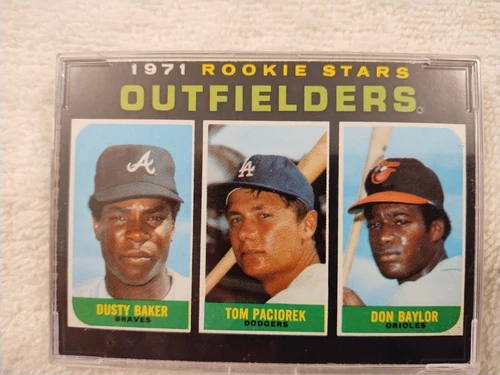 1971 Topps Rookie Stars Outfield, Baylor, Baker, Paciorek HOT Card #709