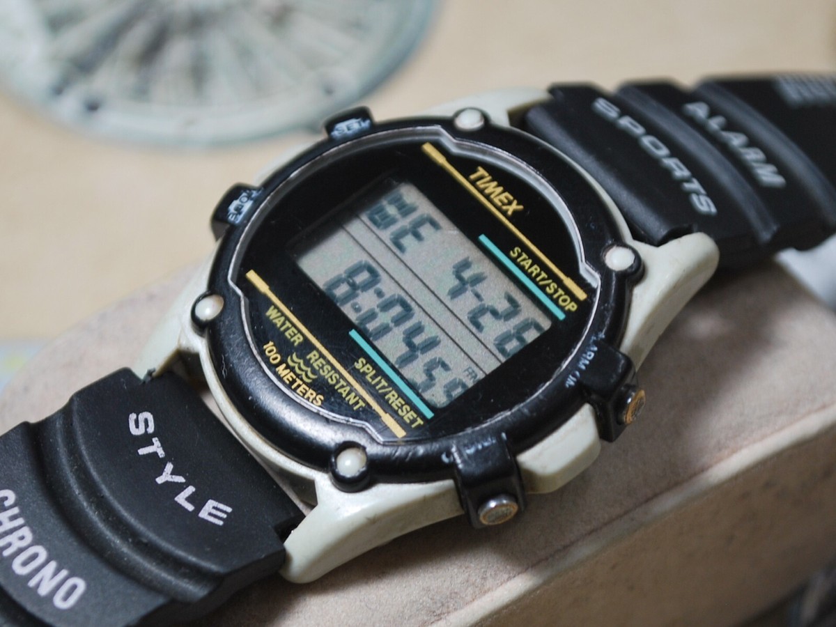 Vintage Used TIMEX Indiglo Alarm Timer Men's Watch | eBay