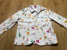 Erin By Erin London Women Lightweight Cotton Jacket Medium White Floral Coat