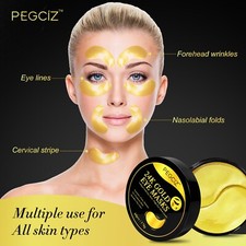 60pcs Hyaluronic Acid Collagen Eye Mask Patch Gel Dark Circle Wrinkle Anti Aging