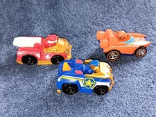 Paw Patrol True Metal Mighty Chase Marshall Zuma Lot 3 Diecast Vehicle 16782