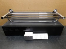 MIRABELLE GREYFIELD 22" Chrome  Hotel Style Towel Rack w/ Shelf -- Qty Available