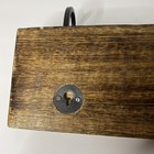 Rack Hat Coat Hooks Wooden African Elephants hand carved Plaque Wrought Iron 15" — photo 7