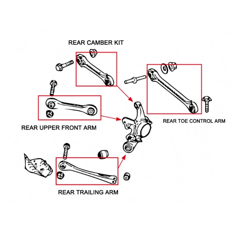 REAR CAMBER UPPER ARM KIT FOR 12-19 BMW 3 SERIES F30 F31 F34 4 SERIES F32 F33 Foto 3 de 4