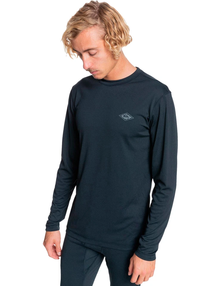 Top de capa base Quiksilver Territory en negro Foto 2 de 4