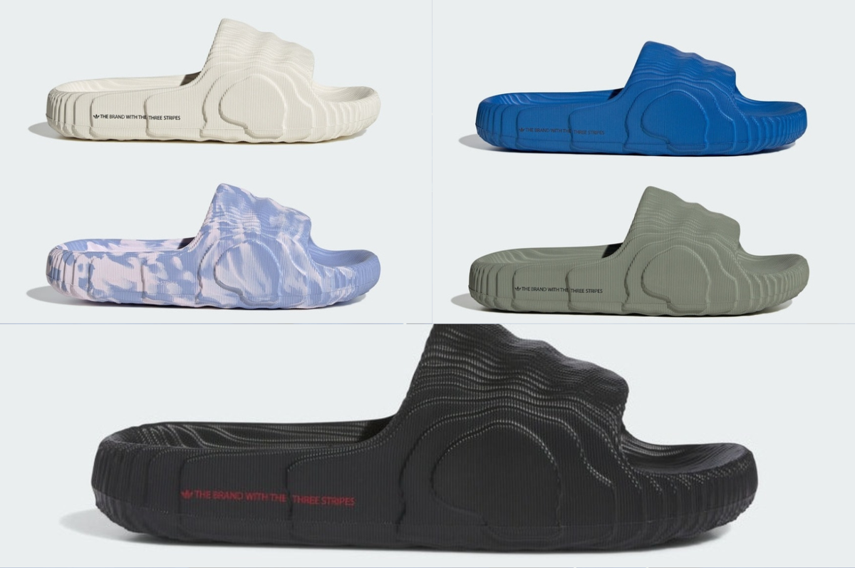 Adidas adilette 22 Adidas Adilette 22 Slides Beige - Puffer Reds main image 3