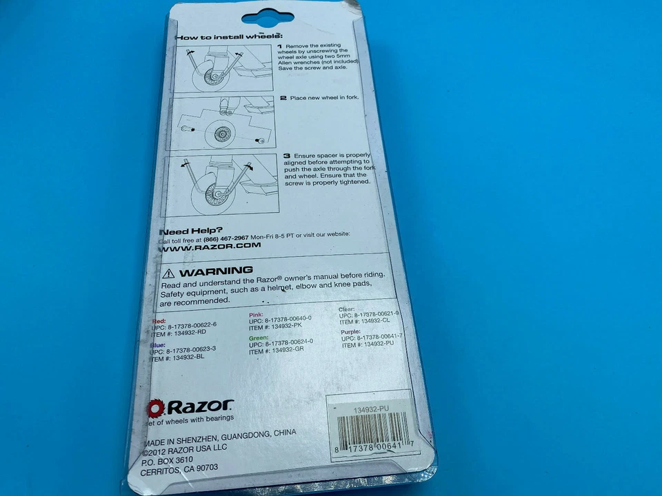 Ruedas serie A Scooter con rodamientos (juego de 2) - púrpura Foto 3 de 4