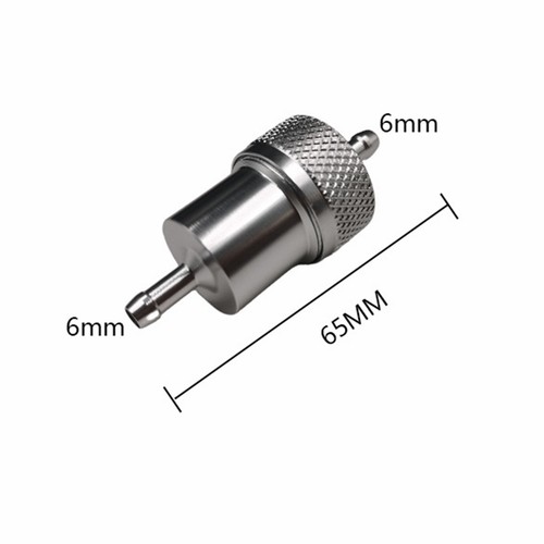 Alloy Fuel Petrol Inline Filter 1/4" 6mm. Cleanable. For MOTORCYCLE SCOOTER - Picture 1 of 5