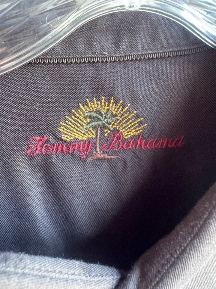 Tommy Bahama Long Sleeve Button Up Collared Cotton Blend Shirt Men's Size XL - Image 3 of 4