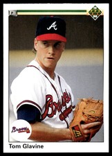 Tom Glavine 1990 Upper Deck #571 Braves MLB READ FREE SHIPPING AutographDen
