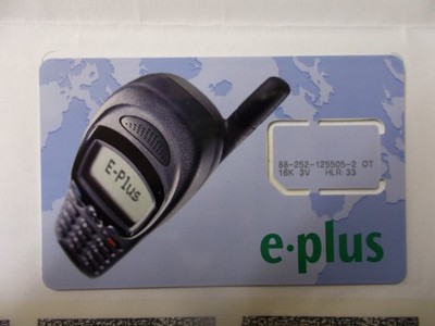 e.plus SIM card NEW for collectors, rarity e.plus SIM Karte NEU für Sammler Rari
