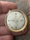 Vintage 1970's Timex Automatic 34mm Men's Watch Gold tone FOR REPAIR NO BAND