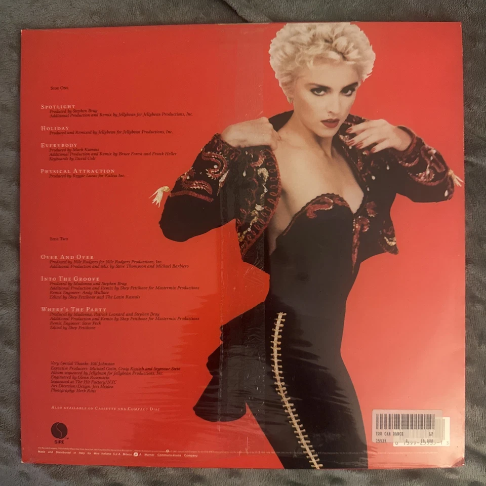 MADONNA YOU CAN DANCE 12'' VINYL LP LIMITED ITALIAN PRESS w PROMO POSTER & HYPE - Image 2 of 4