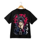 Naruto Itachi Uchiha T-Shirt Anime Graphic Tee Akatsuki Crow Sharingan Shirt