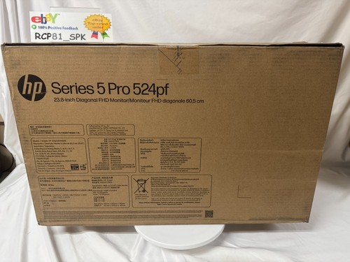 HP Series 5 Pro 23.8 inch Monitor-524pf 23.8" FHD (1920 x 1080)-Free Overnight!! - Picture 4 of 5