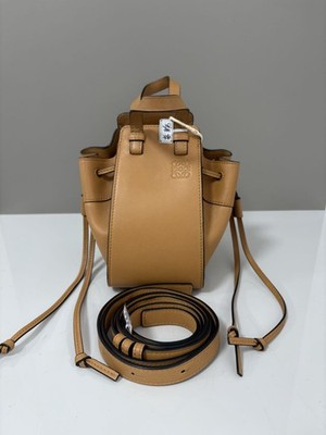 Authentic Pre-owned Loewe Hammock Mini Tan Calfskin Leather Bag