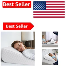 Breathable Curved Memory Foam Wedge Pillow for Neck Pain & Acid Reflux Relief