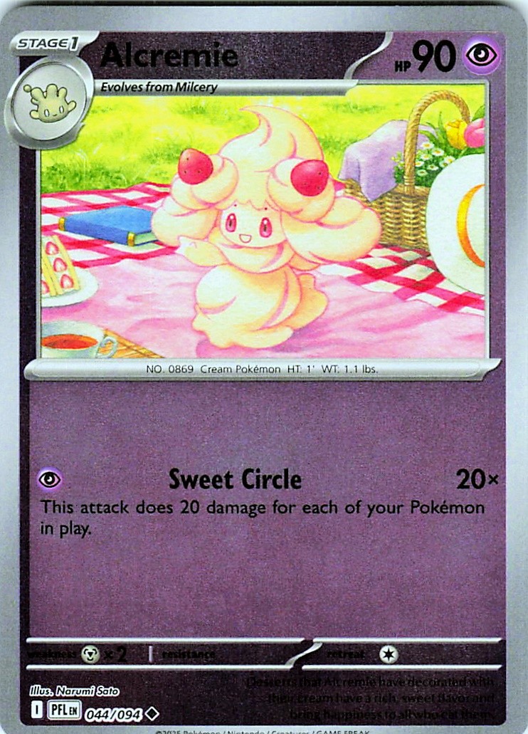 Alcremie Reverse Holo Uncommon ME02: Phantasmal Flames 044/094 NM