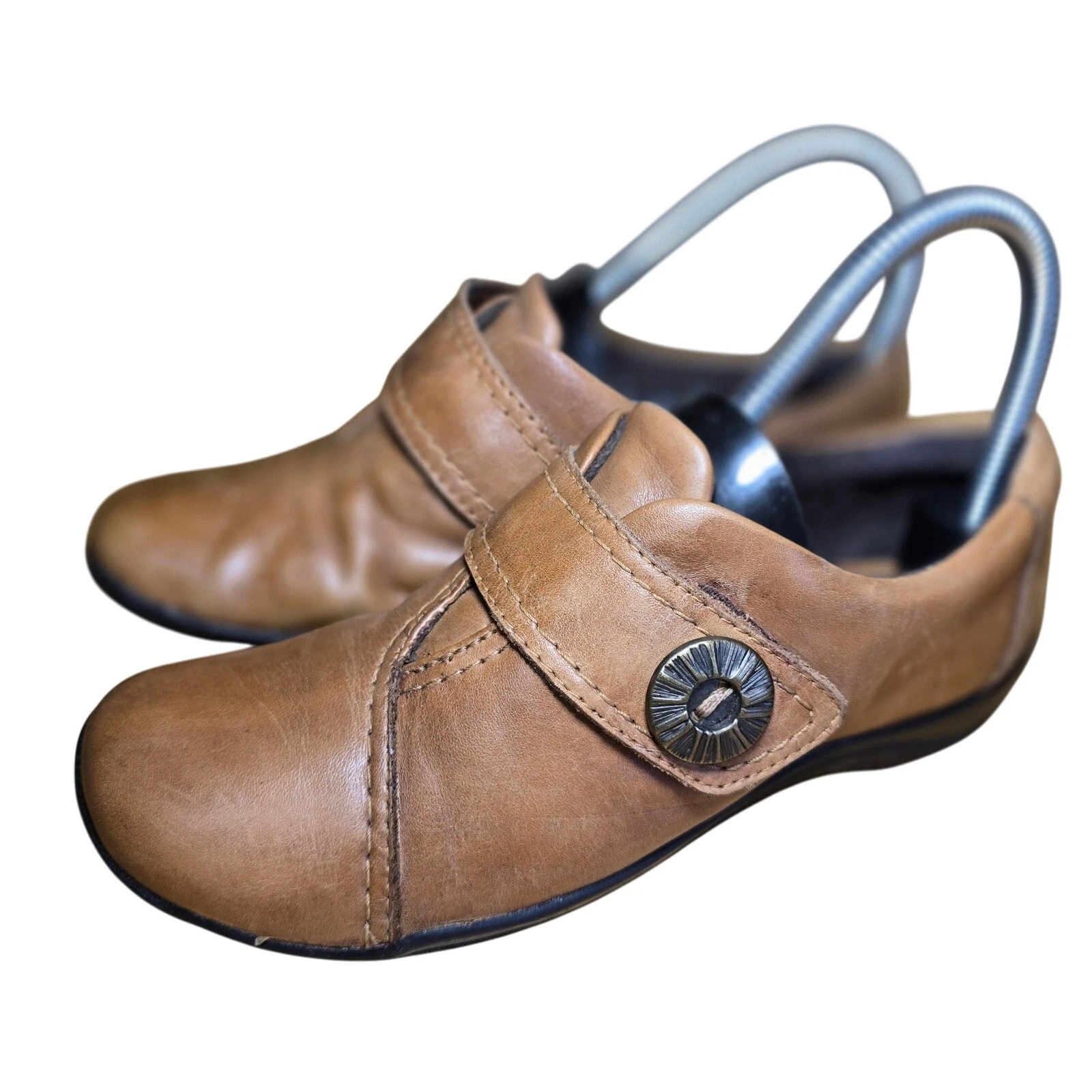 Mocassino Clarks Artisan donna Kessa Betty marrone morbida pelle cognac taglia 5M