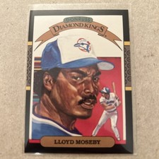 🔴LLOYD MOSEBY 1987 Donruss Diamond Kings TORONTO BLUE JAYS #21 Baseball Vintage