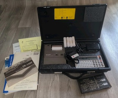 Vintage SHARP PC-1262 Pocket Computer CE-125S Printer Hard Case 