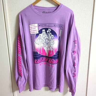 Rare Sailor Moon Long Sleeve Shirt Lavender Unisex USA Exclusive New