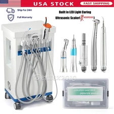 Mobile Dental Delivery Cart Unit with Curing Light handpiece air scaler kit