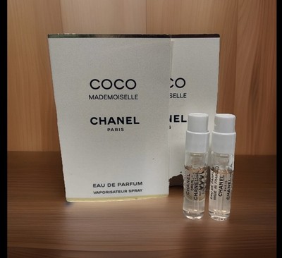 2x CHANEL COCO MADEMOISELLE EDP VIAL SAMPLE SprayS0.05oz / 1.5ml EACH Authentic