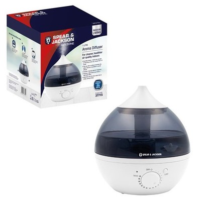 Spear & Jackson Aroma Diffusor mit LED-Licht und Feuchtigkeitsregelung - 1 L