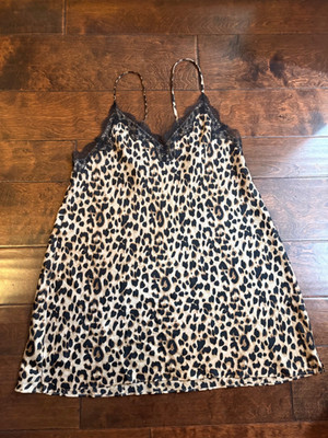 victoria secret leopard slip size M Y2K