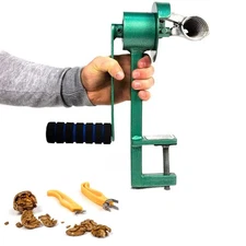 Heavy-Duty Steel Nutcracker “Butterfly Steel 2” with Walnut Kernel Extractor Set