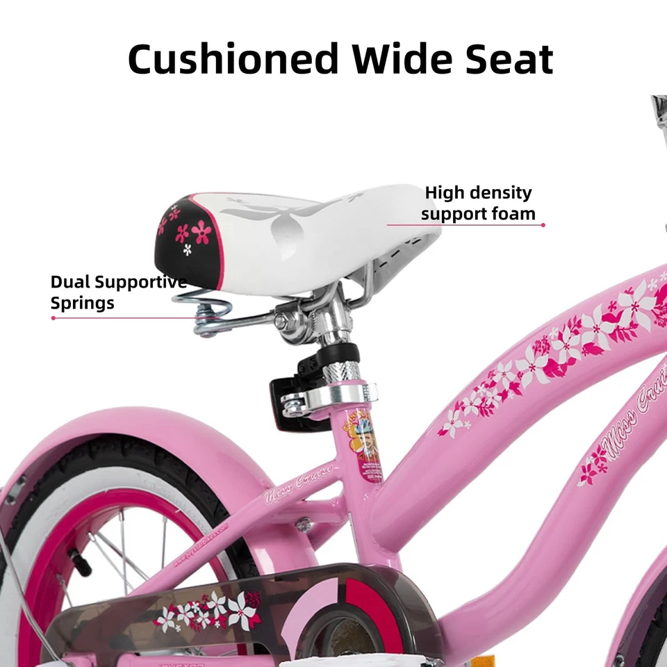 12 Inch Girls Bike with Training Wheels for Ages 2-4 Years Old Girls Toddler ... - Image 4 of 4