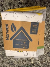 NEW NORWEX LIMITED EDITION BUMBLEBEE MICROFIBER WINDOW CLOTH & ENVIROCLOTH SET