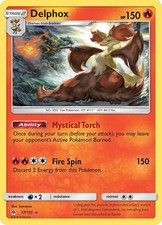Delphox Reverse Holo Holo Rare SM - Forbidden Light 17/131 NM