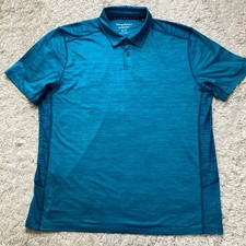 Tommy Bahama Island Zone Polo Shirt Mens XL Blue Performance Stretch Golf