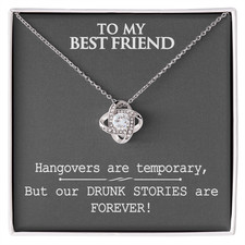 To My Best Friend Love Knot Necklace From Best Friend Xmas Gift Necklace For Her