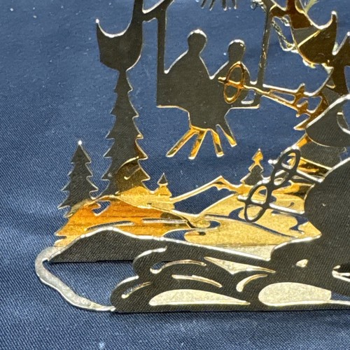 1985 Danbury Mint 23KT vergoldet Ornament Skifahren nicht mehr produziert Stück 3" hoch - Bild 3 von 5