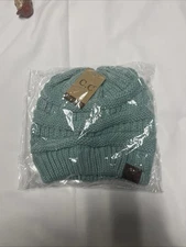 CC Beanie New Women's Knit Slouchy Thick Cap Hat Unisex Solid Color C.C Beanie