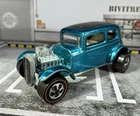 Hot Wheels Redline 1969 Classic ‘32 Ford Vicky Spectraflame Aqua, White Interior