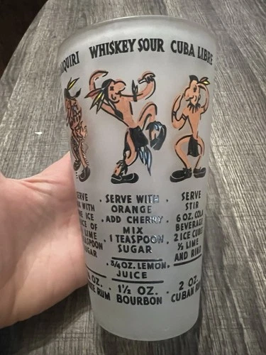 Native American 1950 MCM Retro Vintage “Dancing Indians” Barware Cocktail Shaker