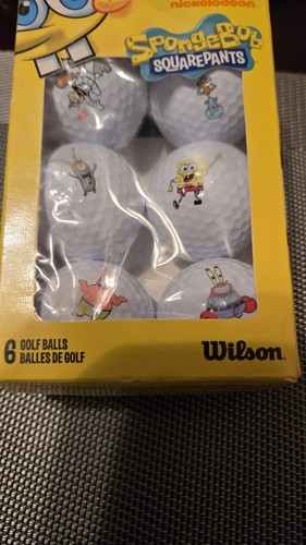 Wilson nickelodeon SpongeBob Squarepants Golf Ball set 6 characters, white - Picture 2 of 3