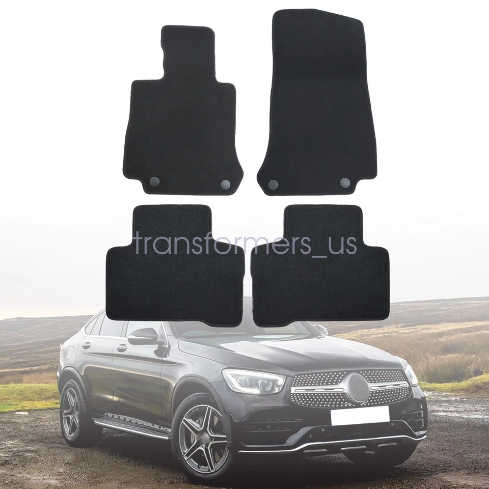 Alfombrillas de terciopelo negras de repuesto para Mercedes-Benz GLC 2016-2023 nuevas Foto 2 de 4