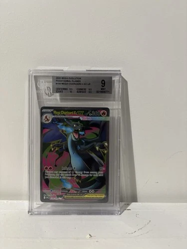 Pokémon Mega Charizard X EX UR Holo 109/094 Phantasmal Flames Beckett 9